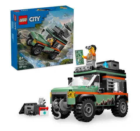 LEGO City Off-Road 4X4 Mountain Truck Adventure Toy 60447 Building Blocks Toys for 6Y+