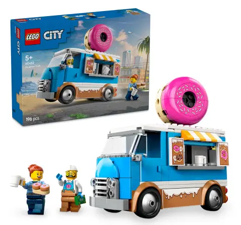LEGO City Donut Truck Playset, Vehicle Toy 60452 Building Blocks Toys for 5Y+