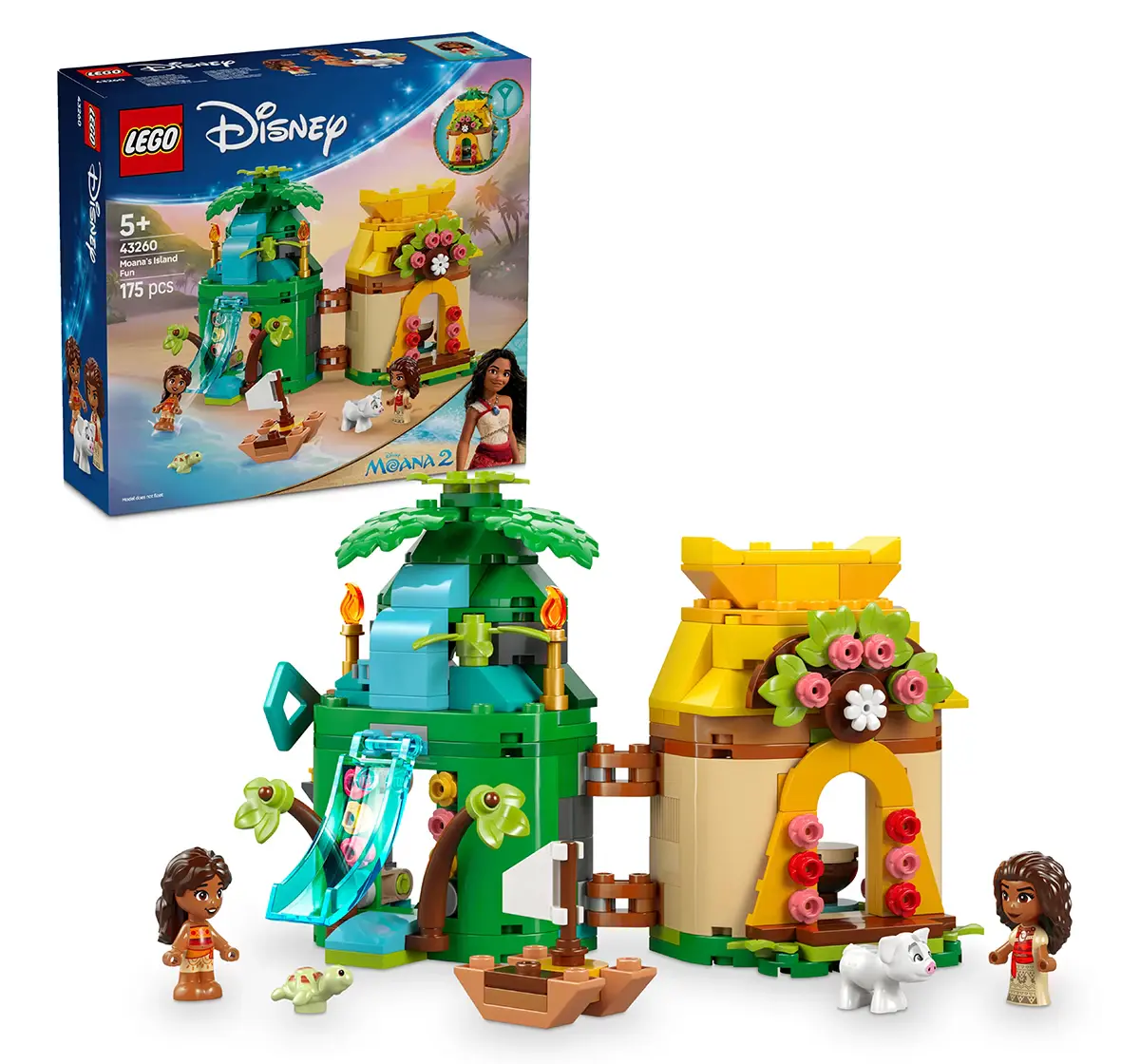 LEGO Disney Moana's Island Fun Buildable Model Toy And Building Kit 43260 Building Blocks Toys for 5Y+