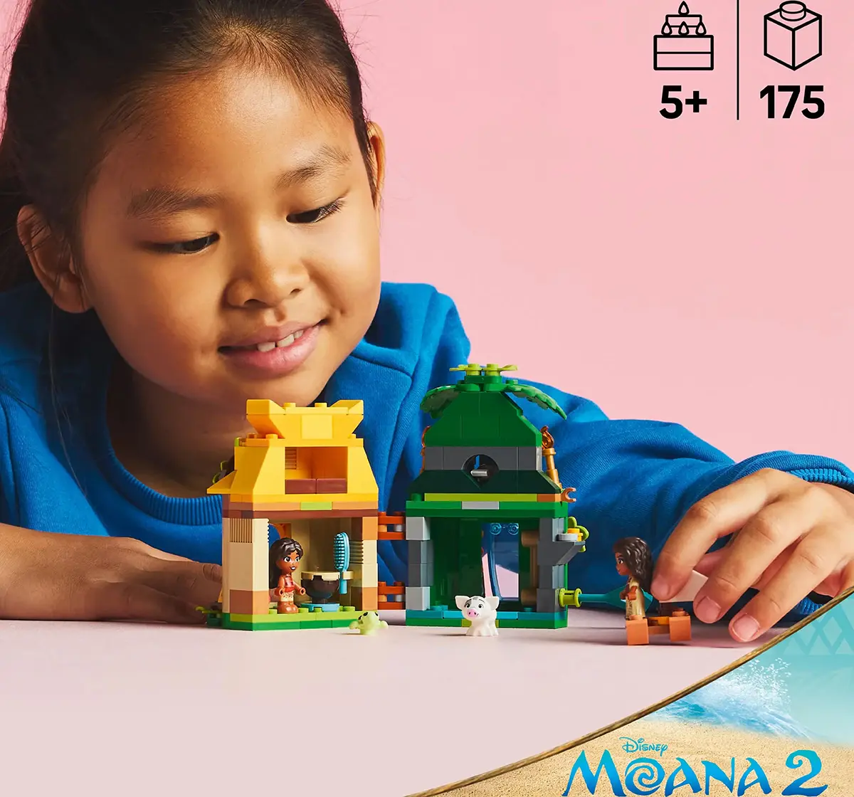 LEGO Disney Moana's Island Fun Buildable Model Toy And Building Kit 43260 Building Blocks Toys for 5Y+