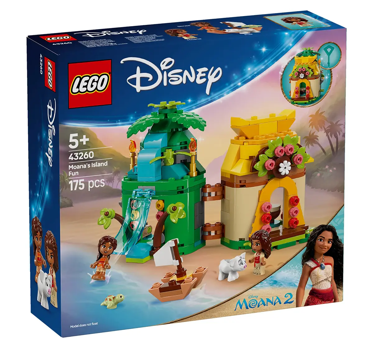LEGO Disney Moana's Island Fun Buildable Model Toy And Building Kit 43260 Building Blocks Toys for 5Y+