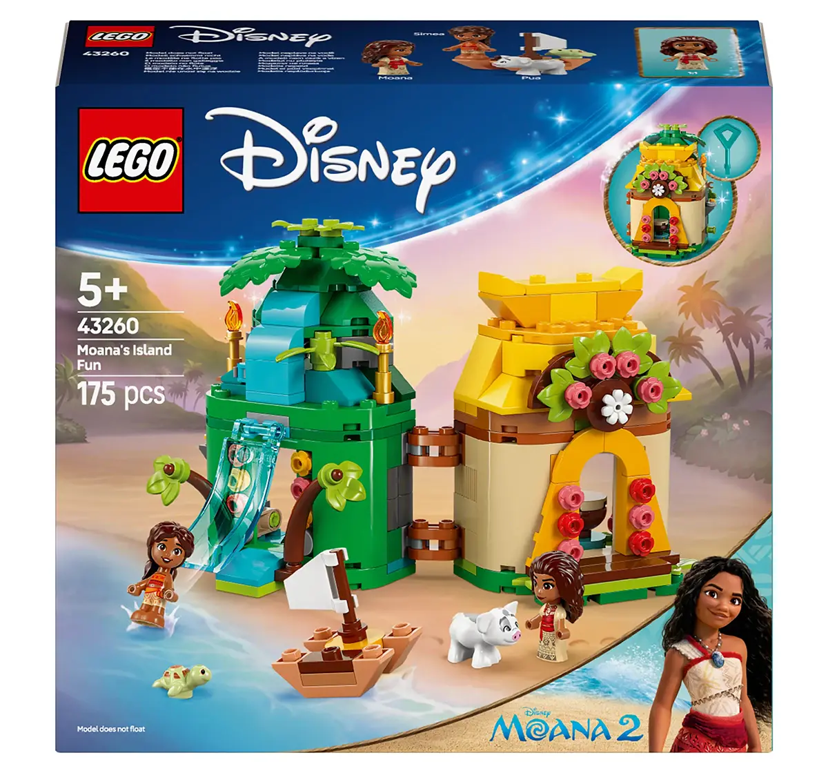 LEGO Disney Moana's Island Fun Buildable Model Toy And Building Kit 43260 Building Blocks Toys for 5Y+