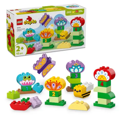LEGO Duplo Town Creative Garden & Flowers Color-Sorting Stacking Toy 10444 Building Blocks Toys for 2Y+