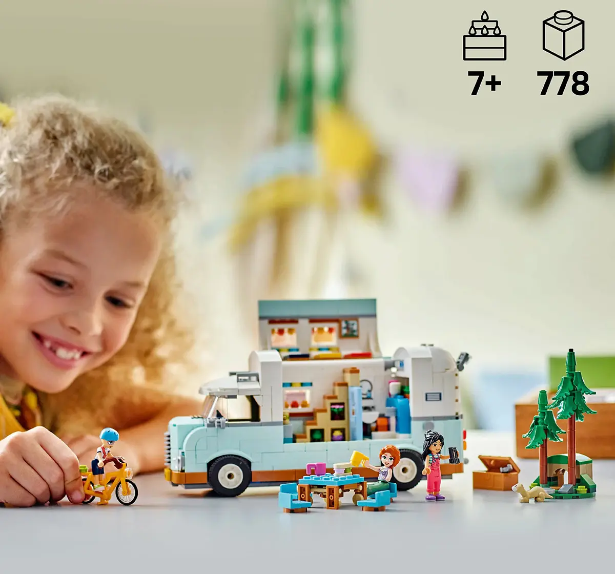 LEGO Friends Friendship Camper Van Adventure Role-Play Building Set 42663 Building Blocks Toys for 7Y+