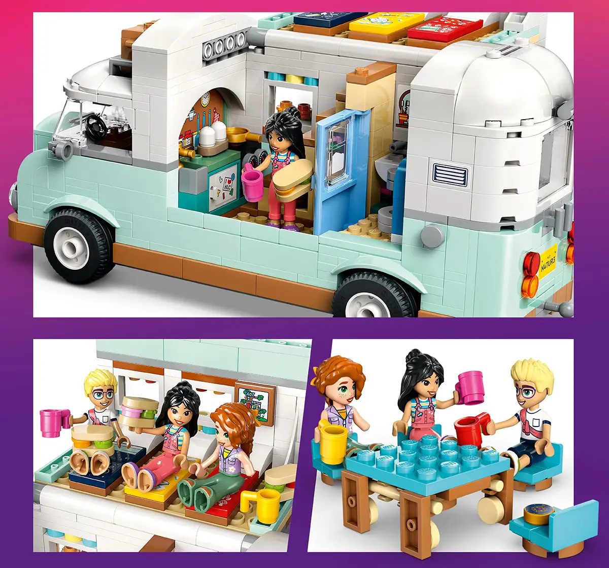 LEGO Friends Friendship Camper Van Adventure Role-Play Building Set 42663 Building Blocks Toys for 7Y+