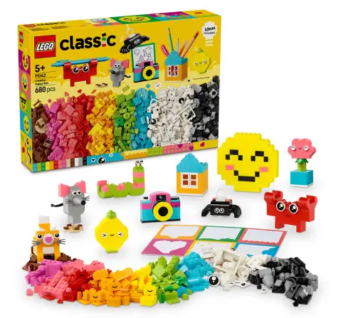 LEGO Classic Creative Happy Box Colorful Building Bricks Toy 11042 Building Blocks Toys for 5Y+
