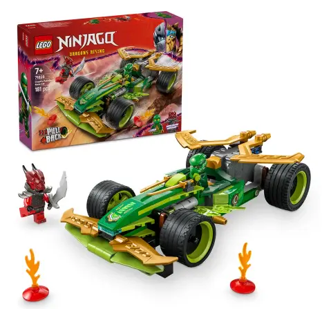 LEGO Ninjago Lloyd's Pull-Back Race Car Pretend Play Toy Set 71828 Building Blocks Toys for 7Y+