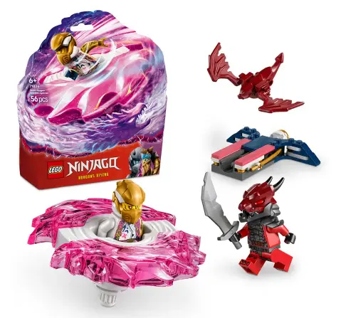 LEGO Ninjago Sora's Dragon Spinjitzu Spinner Action Toy Set 71824 Building Blocks Toys for 6Y+
