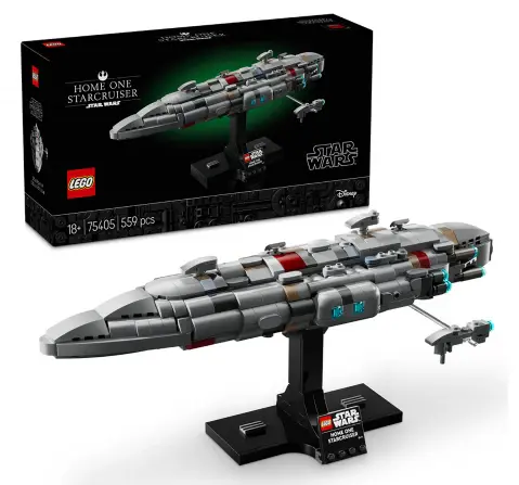LEGO Star Wars Home One Starcruiser, Buildable Starship Model Kit 75405 Building Blocks for 18Y+