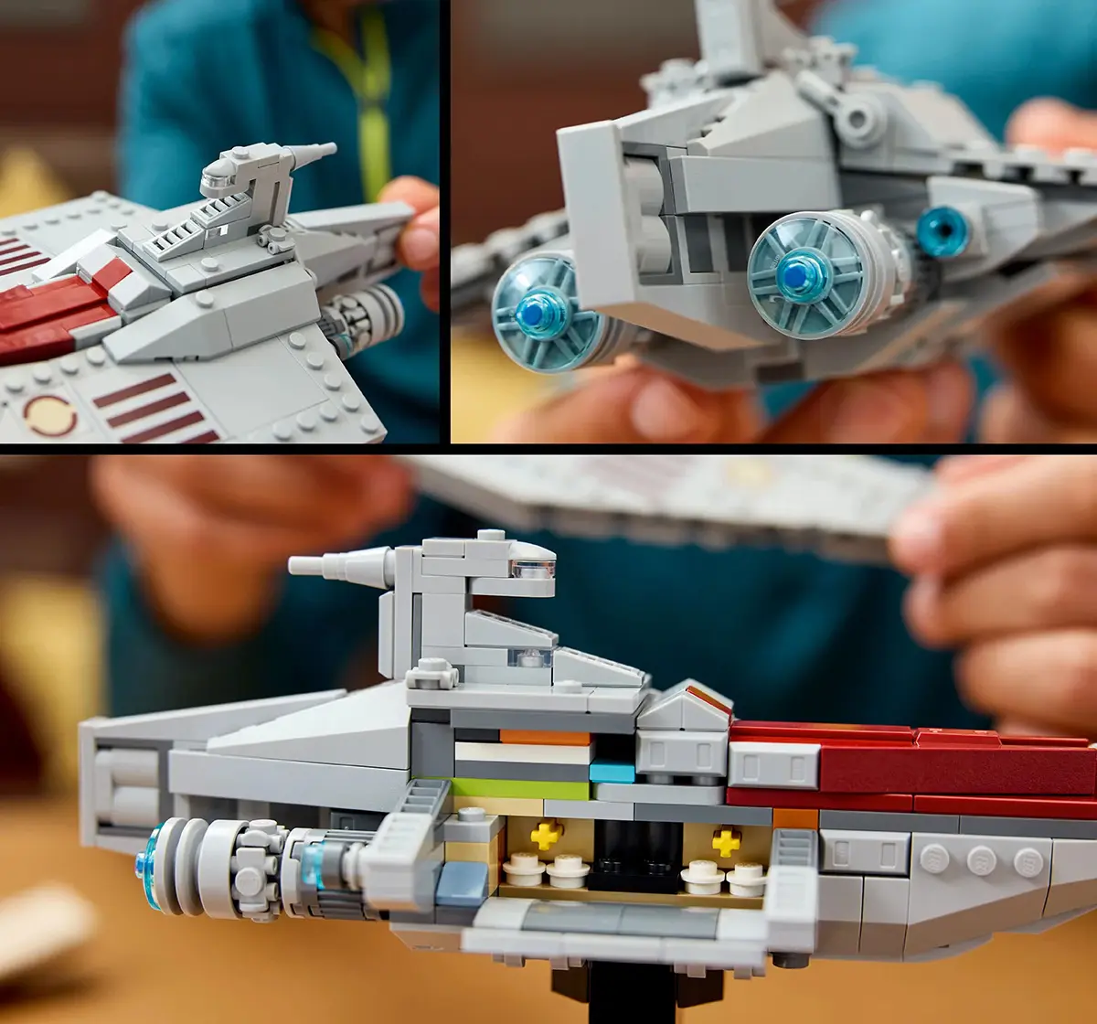 LEGO Star Wars Acclamator-Class Assault Ship, Buildable Starship Model 75404 Building Blocks for 18Y+