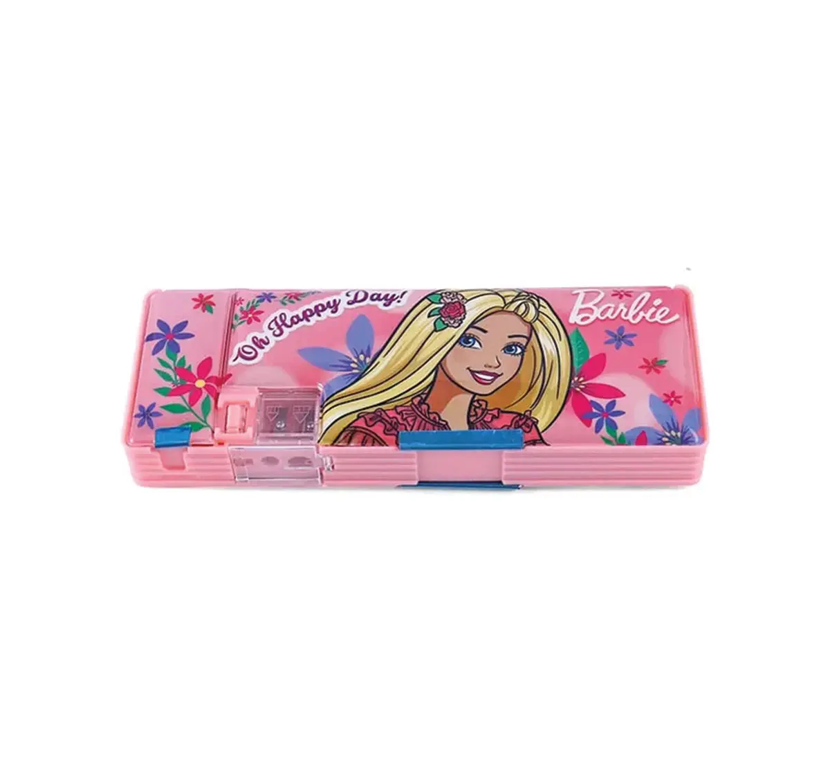Striders Barbie Magnetic Pencil Box with Extra Storage 1 Button Closure, 4Y+