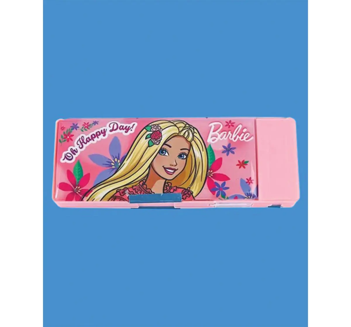 Striders Barbie Magnetic Pencil Box with Extra Storage 1 Button Closure, 4Y+