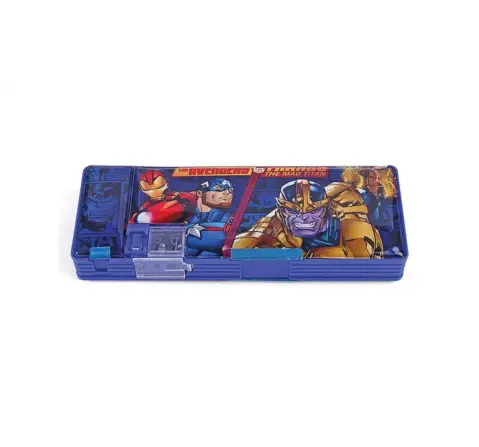 Striders Avengers Magnetic Pencil Box with Extra Storage, 4Y+