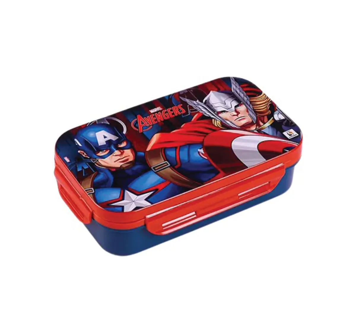 Striders Marvel Avengers Lunch Box Leakproof, Insulated, Single Compartment with Spoon, 4Y+