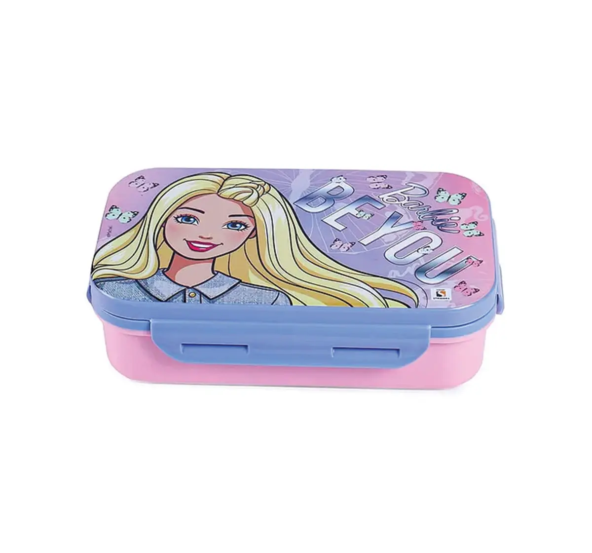 Striders Barbie Lunch Box for Kids Insulated, Compact & Includes Spoons, 4Y+