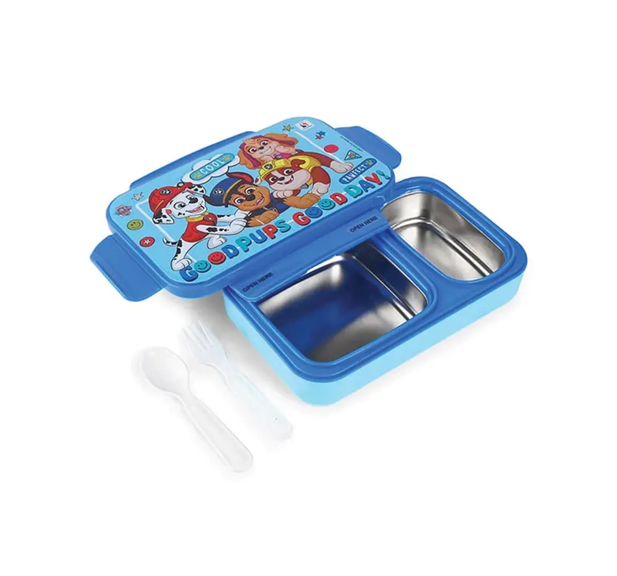 Striders Paw Patrol Insulated Lunch Box 2 Compartment with Spoons, 4Y+