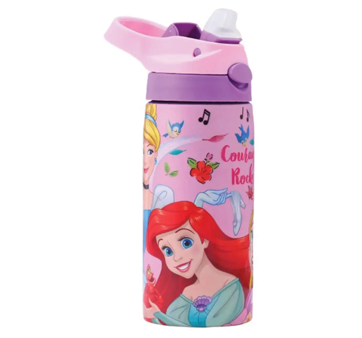 Striders Disney Princess Sipper Bottle 500ml Stylish, BPA-Free, Leak-Proof, and Durable, 4Y+