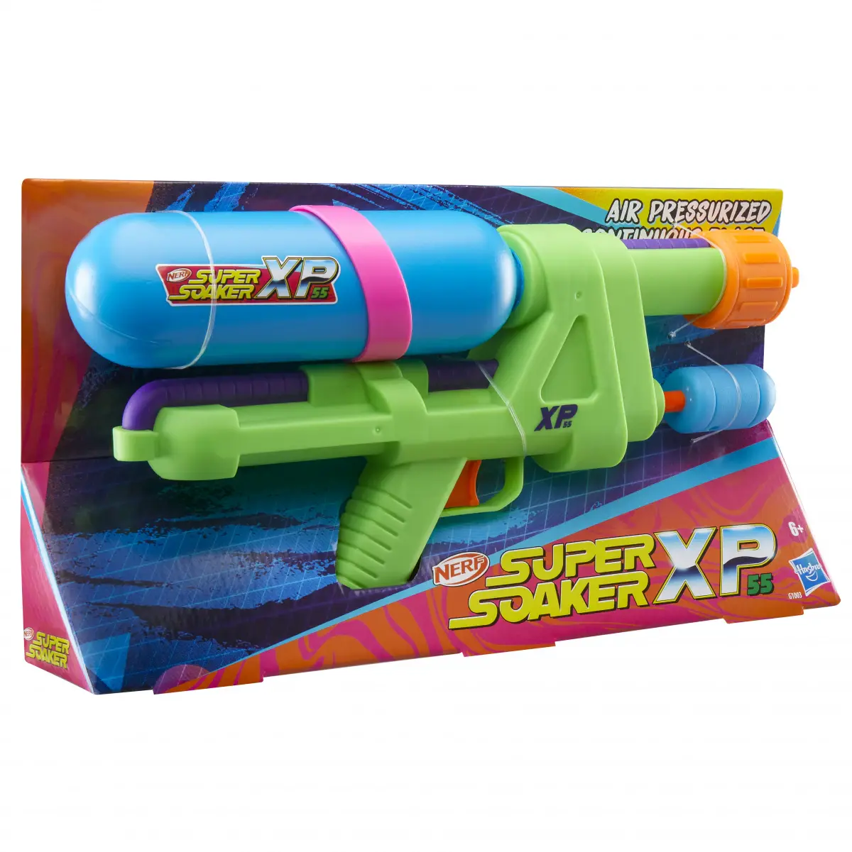 Nerf Super Soaker XP55 Water Blaster, Air Pressurized System, 17.5 Fluid Ounce Tank, Water Toys - Pichkari, Holi Festival, 6Y+