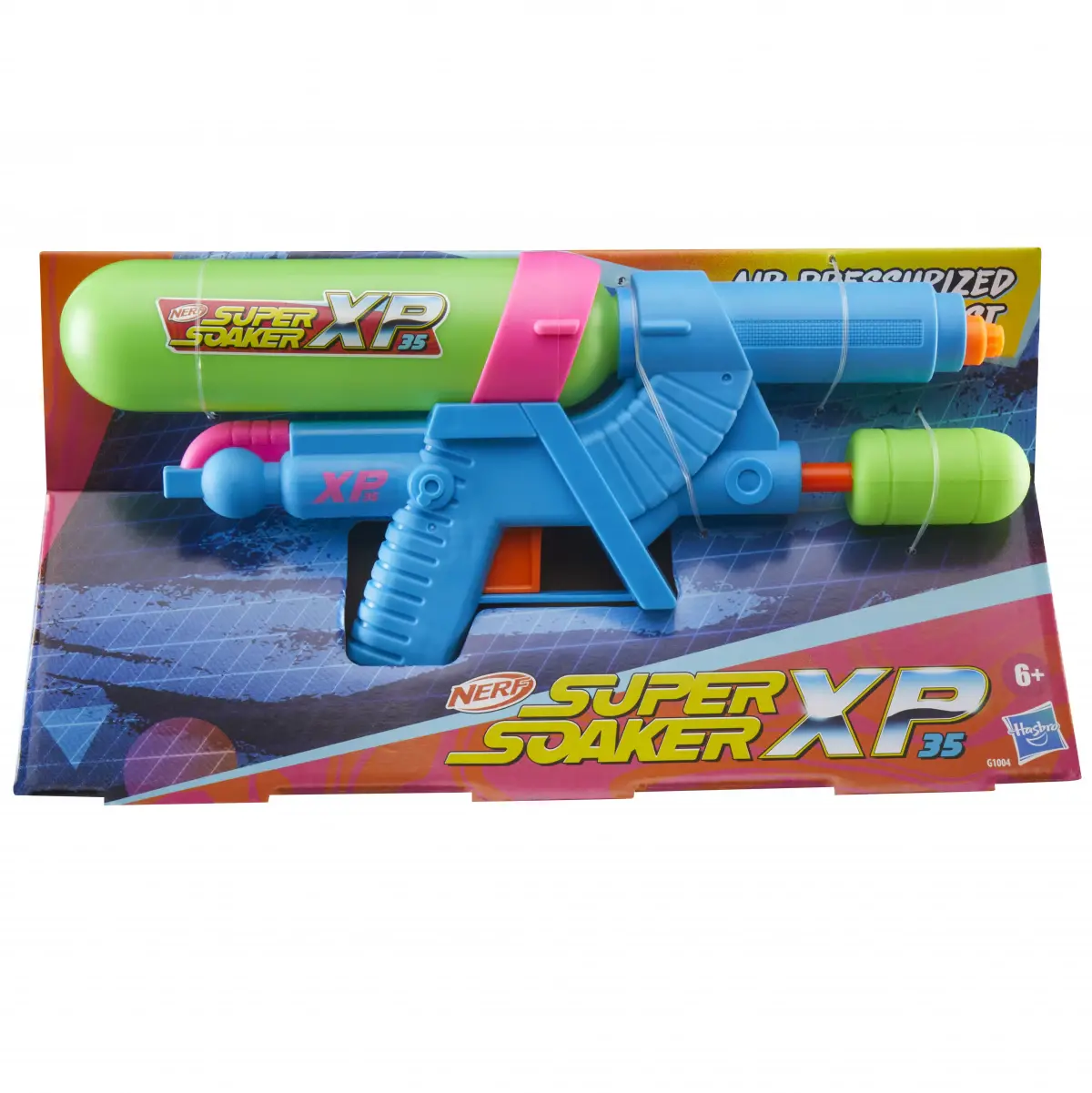 Nerf Super Soaker XP35 Water Blaster, Air Pressurized System, 9.5 Fluid Ounce Tank, Water Toys - Pichkari, Holi Festival, 6Y+
