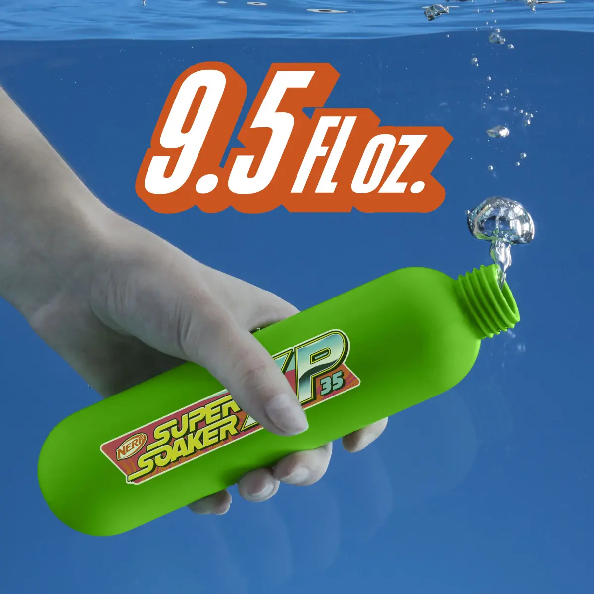 Nerf Super Soaker XP35 Water Blaster, Air Pressurized System, 9.5 Fluid Ounce Tank, Water Toys - Pichkari, Holi Festival, 6Y+
