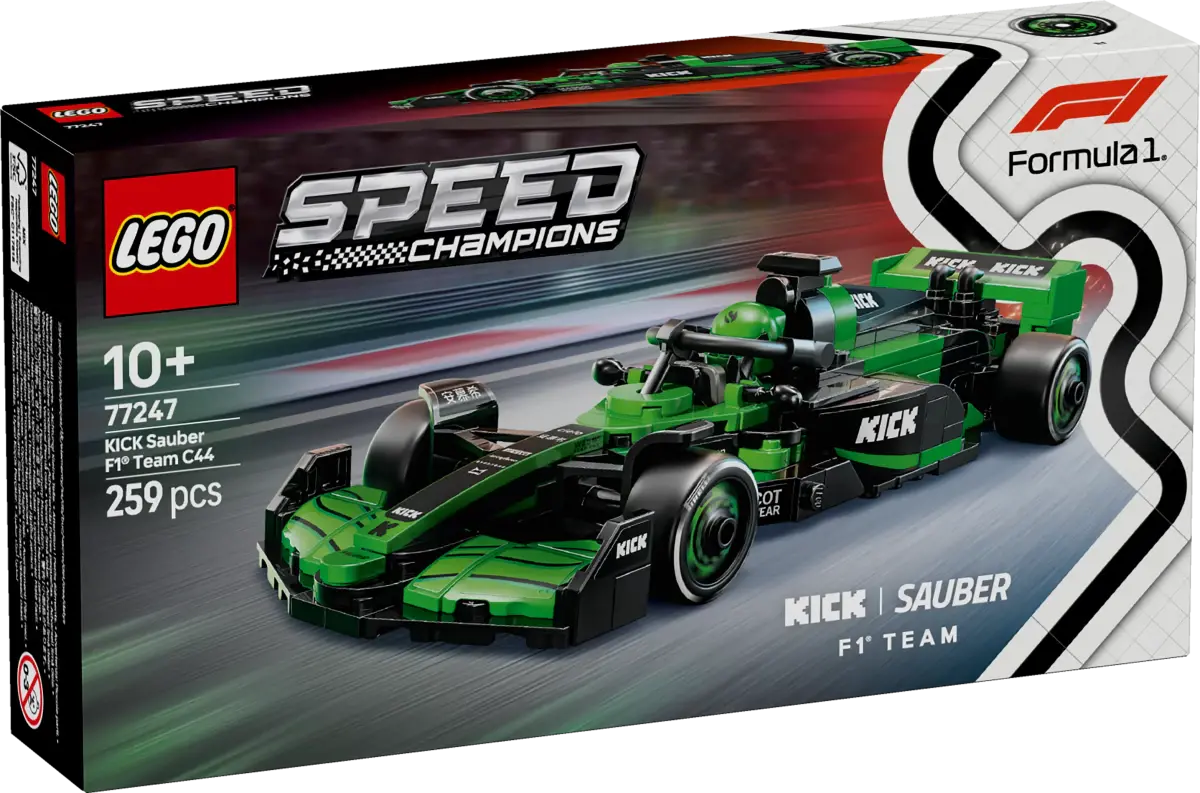 LEGO Speed Champions KICK Sauber F1 Team C44 Race Car Toy Vehicle 77247, 10Y+