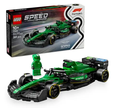 LEGO Speed Champions Aston Martin Aramco F1 AMR24 Race Car Vehicle Set 77245, 10Y+