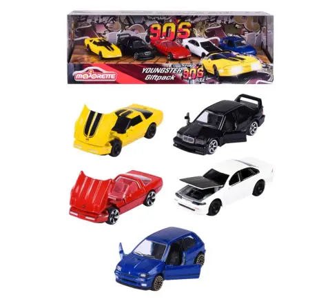 Majorette Youngster 5 Piece Gift Pack Licensed Diecast Cars, 3 Years+