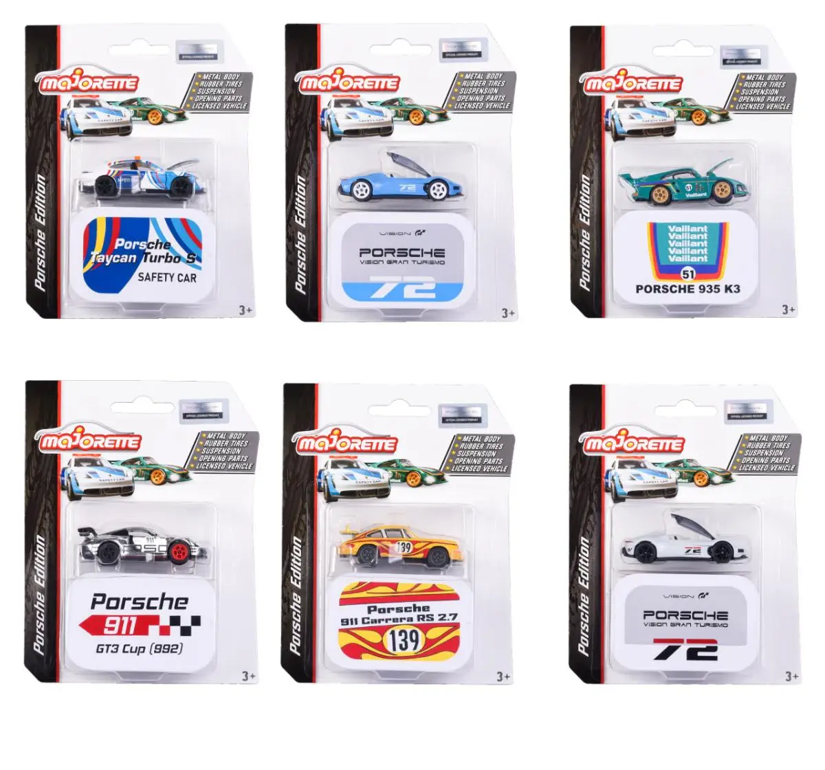 Majorette Porsche Deluxe Licensed Diecast Car, Assorted, 3 Years+