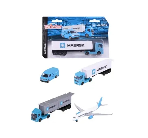 Majorette MAERSK Transport Vehicle Licensed Diecast Truck, Assorted, 3 Years+