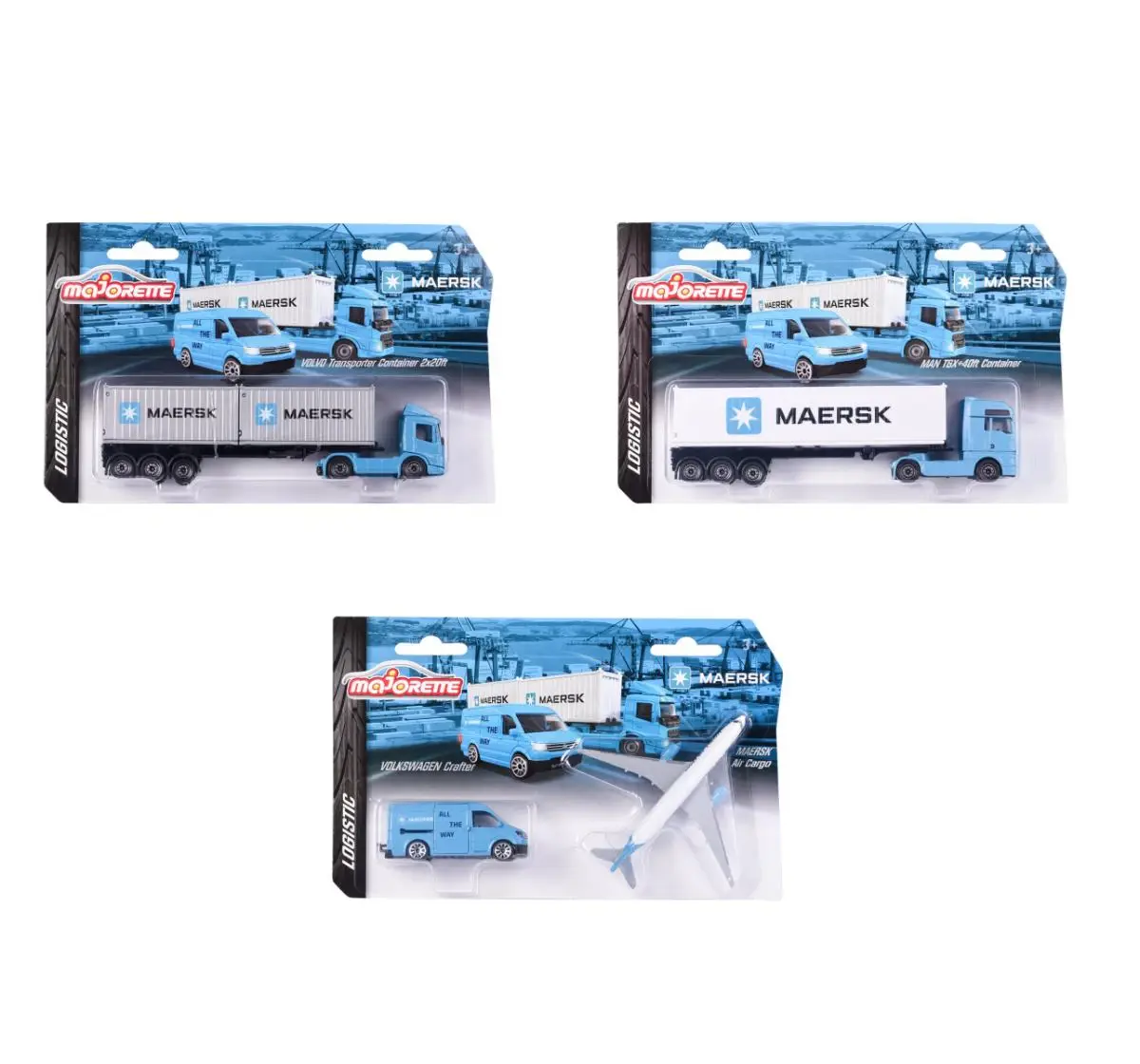 Majorette MAERSK Transport Vehicle Licensed Diecast Truck, Assorted, 3 Years+