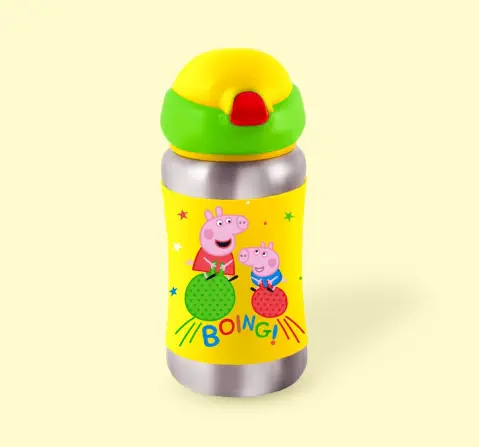 Rabitat Peppa Steelplay Leak Proof Bottle - Hop On, 2Y+