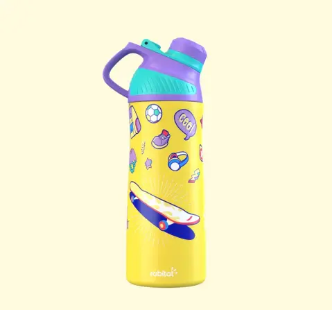 Rabitat Zylo Vacuum Insulated Stainless Steel Bottle 550 ml-Spunky, 6Y+
