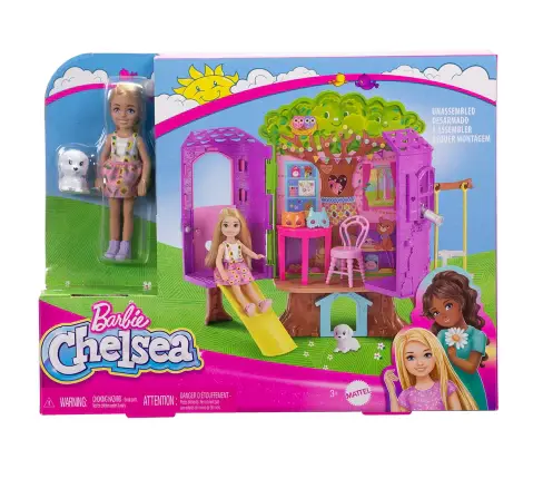 Barbie Family Chelsea Treehouse, 3Y+, Multicolour