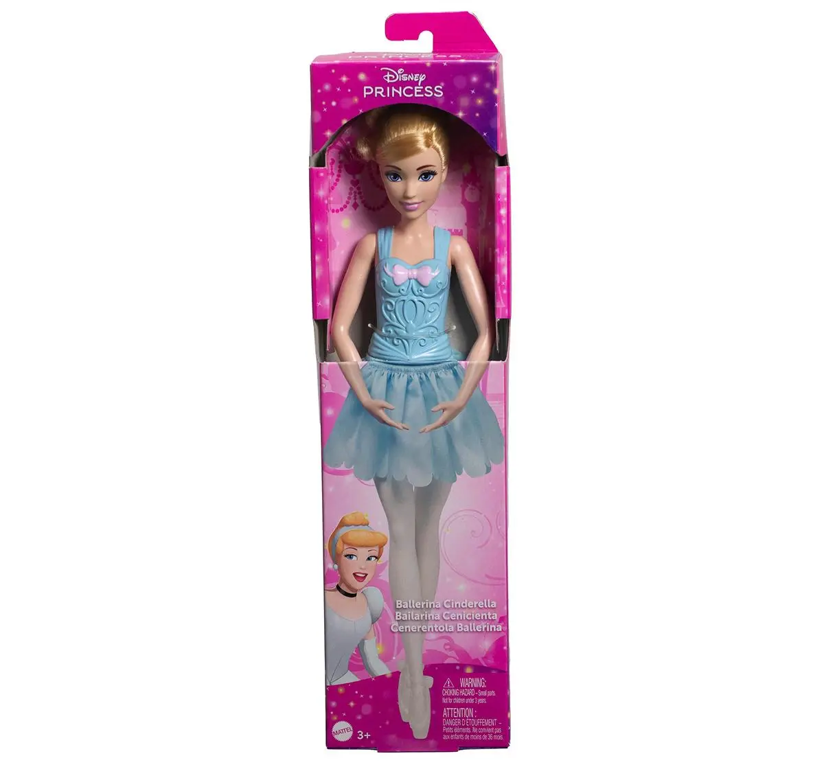 Disney Princess Ballerina Cinderella Doll, Multicolour, 3Y+