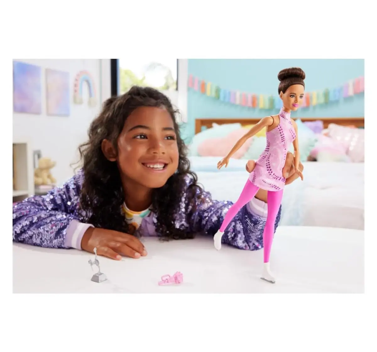 Barbie New Core Doll Spring - Figure Skater, Multicolour, 3Y+