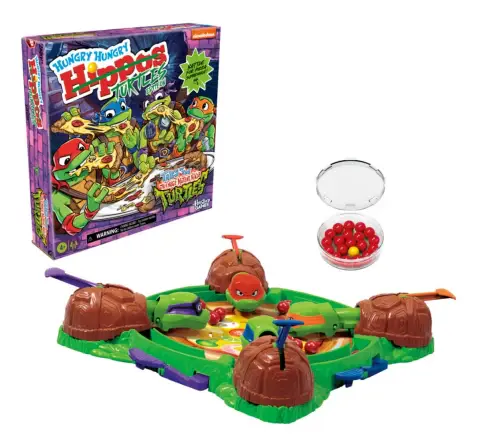 Hasbro Gaming Hungry Hungry Hippos: Teenage Mutant Ninja Turtles Edition Board Game,4Y+