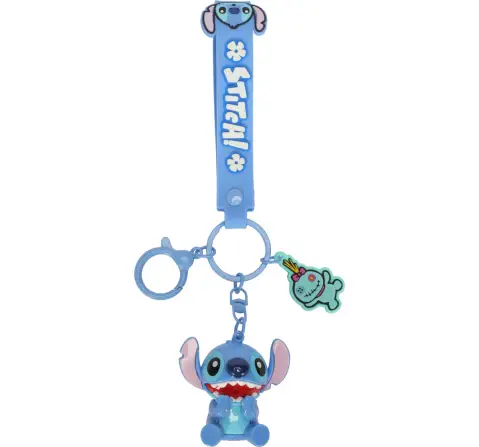 Disney Stitch Happy PVC Keychain 5.5Cm, Blue, 3Y+
