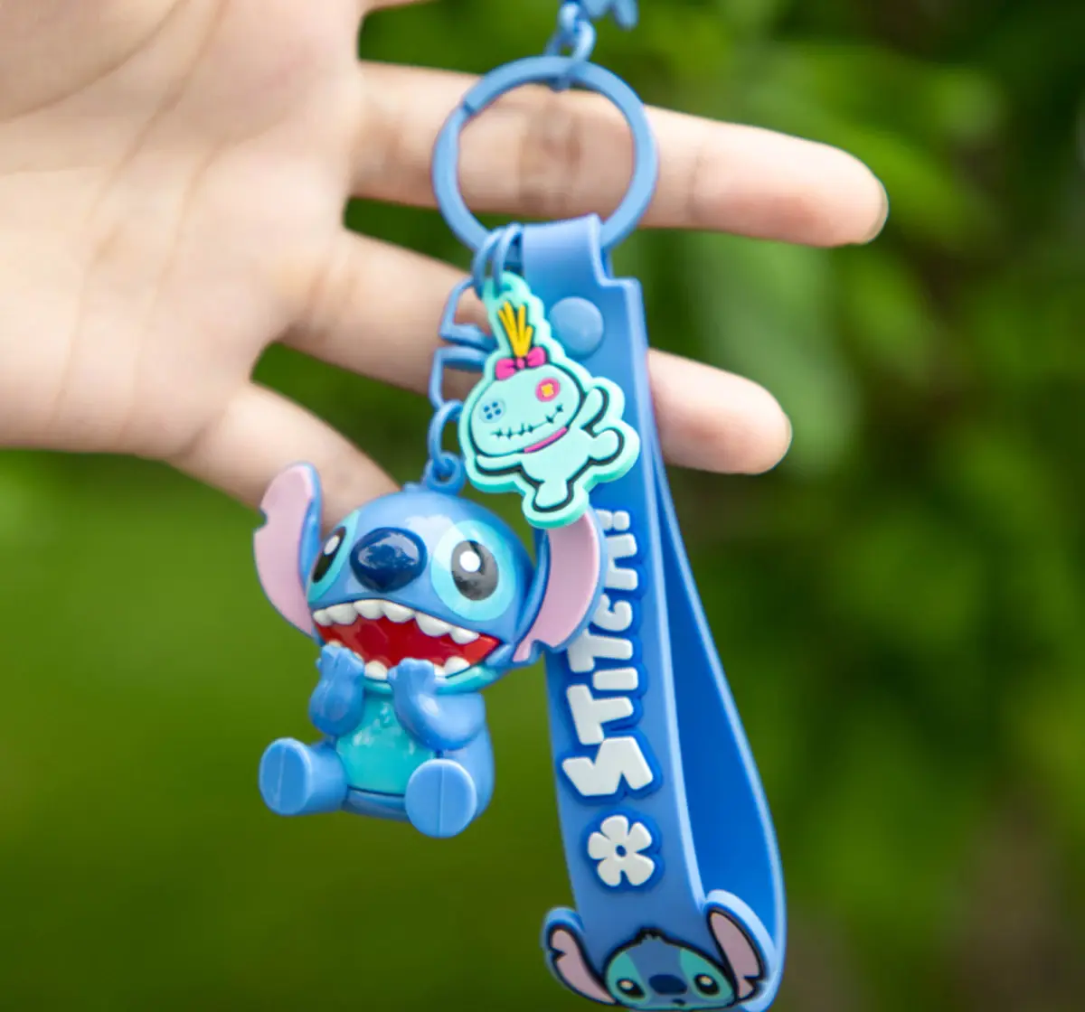 Disney Stitch Happy PVC Keychain 5.5Cm, Blue, 3Y+