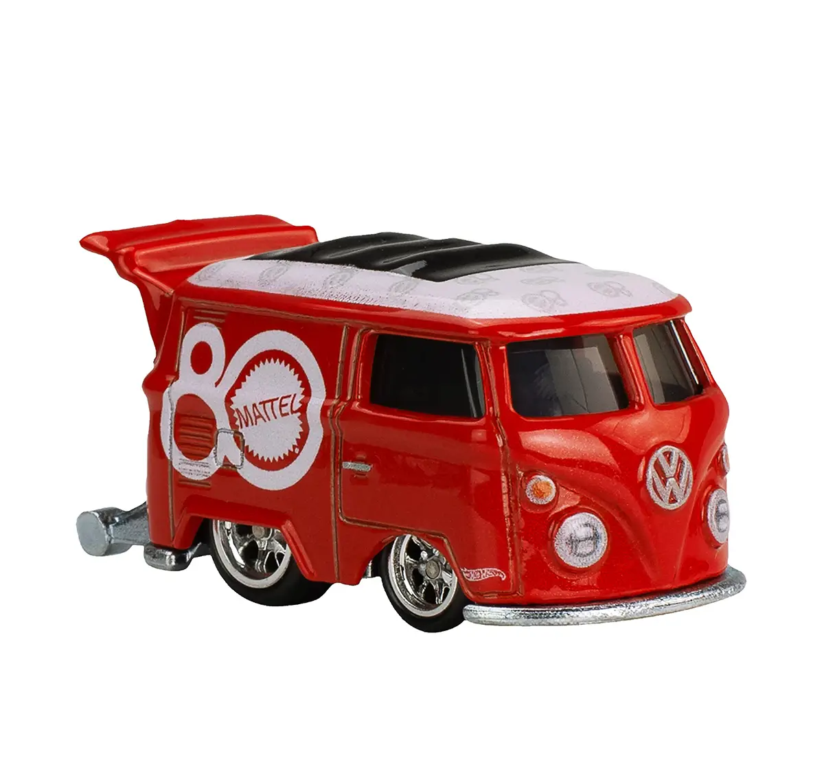 Hot Wheels 1:64 Scale Collectible Volkswagen Kool Kombi Van 3Y+, Premium Mattel 80th Collection, Multicolour