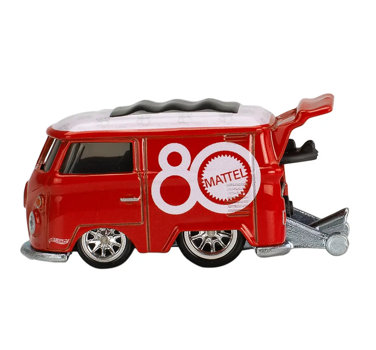 Hot Wheels 1:64 Scale Collectible Volkswagen Kool Kombi Van 3Y+, Premium Mattel 80th Collection, Multicolour