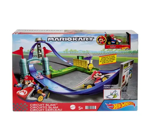 Hot Wheels Mario kart Circuit Slam Track Set 5Y+, Multicolour