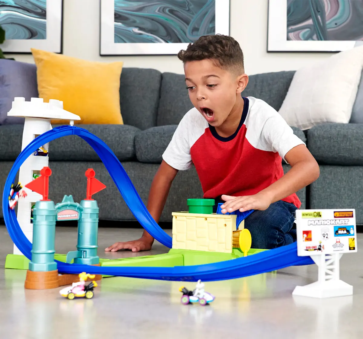Hot Wheels Mario kart Circuit Slam Track Set 5Y+, Multicolour