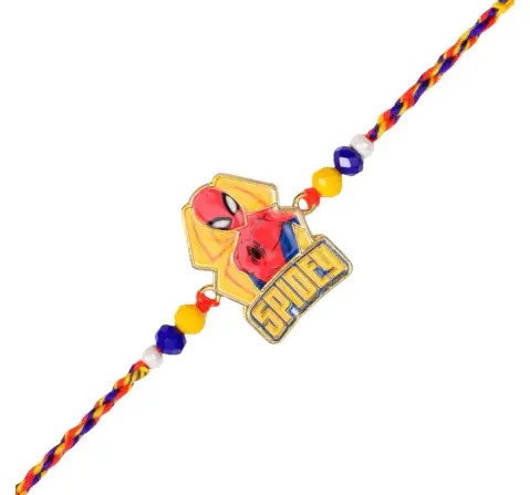 Marvel Spider Man Metal Pendant Rakhi – Premium Superhero Rakhi for Kids, Sturdy Thread with Stylish Spidey Charm
