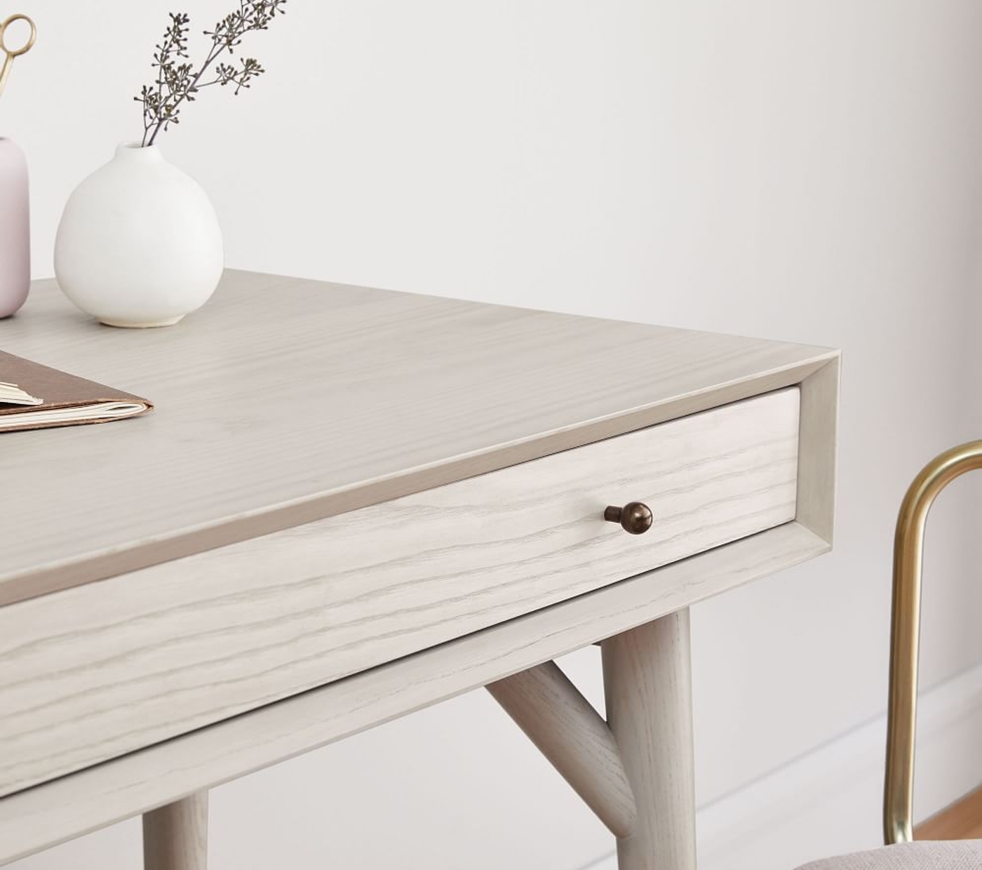 MidCentury Mini Desk Pebble