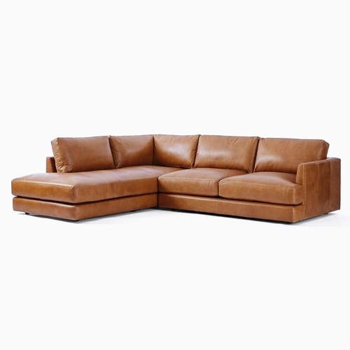 Haven Leather 2-Piece Chaise Sectional (108")