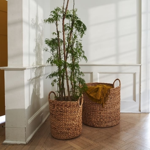 Curved Handwoven Utility Basket