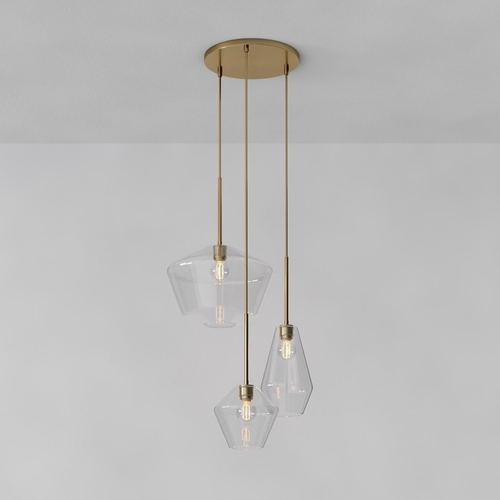 Sculptural 3-Light Geo Chandelier