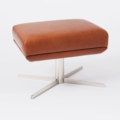 Austin Leather Swivel Ottoman