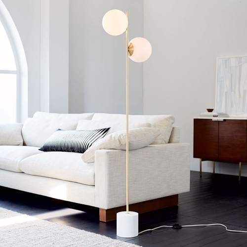 Sphere & Stem 2-Light Floor Lamp