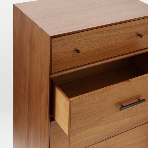 Mid-Century  5-Drawer Dresser, Acorn